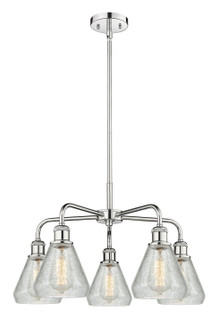 Downtown Urban Five Light Chandelier in Polished Chrome (405|516-5CR-PC-G275)