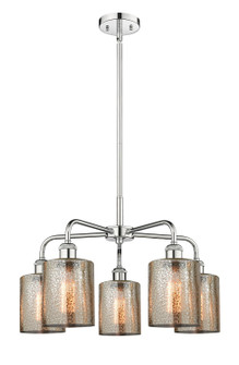 Downtown Urban Five Light Chandelier in Polished Chrome (405|516-5CR-PC-G116)