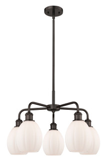 Downtown Urban Five Light Chandelier in Oil Rubbed Bronze (405|516-5CR-OB-G81)