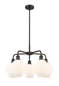 Downtown Urban Five Light Chandelier in Oil Rubbed Bronze (405|516-5CR-OB-G651-8)