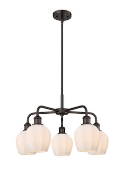 Downtown Urban Five Light Chandelier in Oil Rubbed Bronze (405|516-5CR-OB-G461-6)