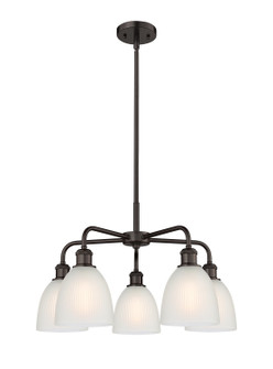 Ballston Five Light Chandelier in Oil Rubbed Bronze (405|516-5CR-OB-G381)