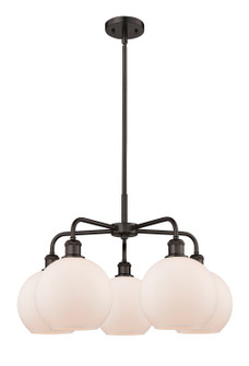 Downtown Urban Five Light Chandelier in Oil Rubbed Bronze (405|516-5CR-OB-G121-8)