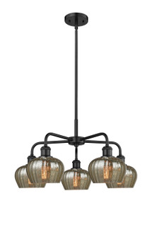 Downtown Urban Five Light Chandelier in Matte Black (405|516-5CR-BK-G96)