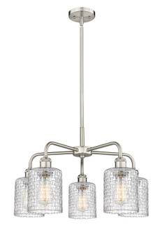 Ballston Five Light Chandelier in Matte Black (405|516-5CR-BK-G1113)