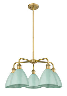 Ballston Five Light Chandelier in Brushed Brass (405|516-5CR-BB-MBD-75-SF)