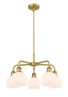 Ballston Five Light Chandelier in Brushed Brass (405|516-5CR-BB-G121-6)