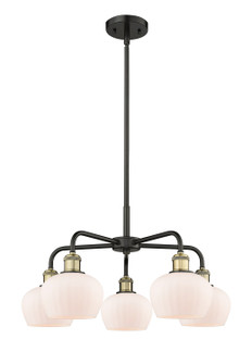 Downtown Urban Five Light Chandelier in Black Antique Brass (405|516-5CR-BAB-G91)