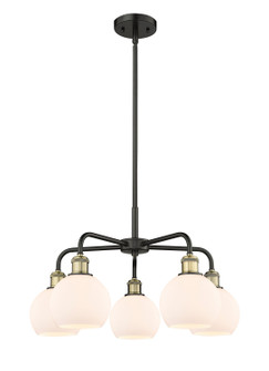 Ballston Five Light Chandelier in Black Antique Brass (405|516-5CR-BAB-G121-6)