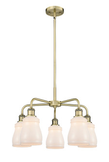 Downtown Urban Five Light Chandelier in Antique Brass (405|516-5CR-AB-G391)