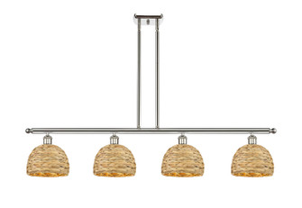 Downtown Urban Four Light Pendant in Polished Nickel (405|516-4I-PN-RBD-8-NAT)