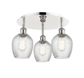 Ballston Three Light Semi-Flush Mount in Polished Nickel (405|516-3C-PN-G292)