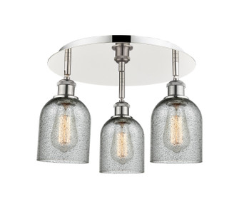 Ballston Three Light Flush Mount in Polished Nickel (405|516-3C-PN-G257)