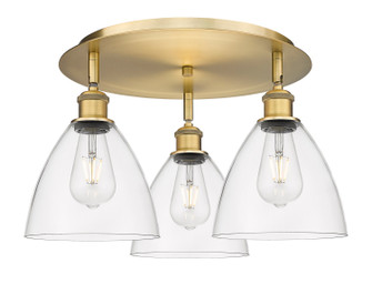 Ballston Three Light Semi-Flush Mount in Brushed Brass (405|516-3C-BB-GBD-752)