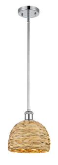 Ballston One Light Pendant in Polished Chrome (405|516-1S-PC-RBD-8-NAT)