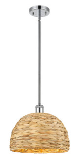 Ballston One Light Pendant in Polished Chrome (405|516-1S-PC-RBD-12-NAT)