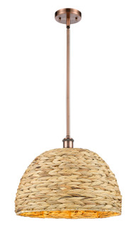 Ballston One Light Pendant in Antique Copper (405|516-1S-AC-RBD-16-NAT)