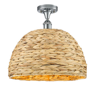 Ballston One Light Semi-Flush Mount in Polished Chrome (405|516-1C-PC-RBD-16-NAT)