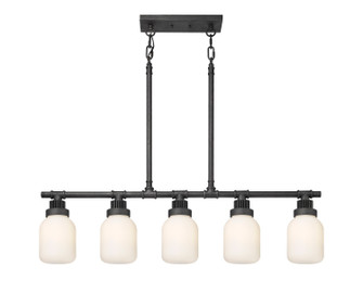 Downtown Urban LED Linear Pendant in Weathered Zinc (405|472-5I-WZ-G472-6WH)
