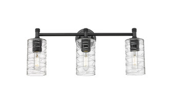 Downtown Urban Three Light Bath Vanity in Matte Black (405|434-3W-BK-G434-7DE)