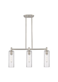 Downtown Urban Three Light Island Pendant in Satin Nickel (405|434-3I-SN-G434-12SDY)