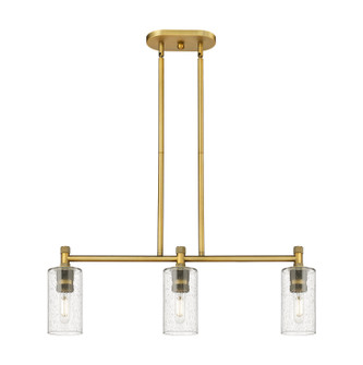 Downtown Urban Three Light Island Pendant in Brushed Brass (405|434-3I-BB-G434-7SDY)