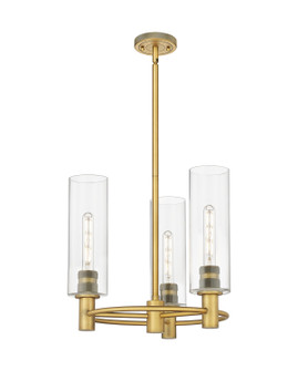 Downtown Urban LED Pendant in Brushed Brass (405|434-3CR-BB-G434-12CL)
