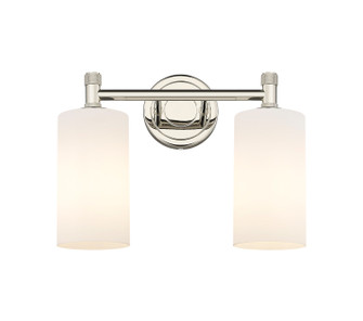 Downtown Urban Two Light Bath Vanity in Polished Nickel (405|434-2W-PN-G434-7WH)