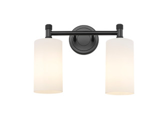 Downtown Urban Two Light Bath Vanity in Matte Black (405|434-2W-BK-G434-7WH)