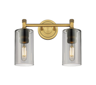Downtown Urban LED Bath Vanity in Brushed Brass (405|434-2W-BB-G434-7SM)