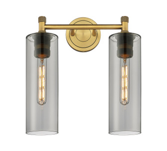 Downtown Urban Two Light Bath Vanity in Brushed Brass (405|434-2W-BB-G434-12SM)