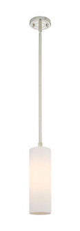 Downtown Urban One Light Pendant in Polished Nickel (405|434-1S-PN-G434-12WH)