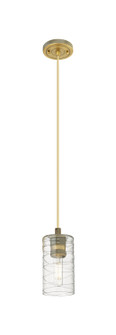 Downtown Urban One Light Pendant in Brushed Brass (405|434-1P-BB-G434-7DE)