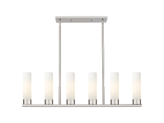 Downtown Urban LED Linear Pendant in Satin Nickel (405|429-6I-SN-G429-8WH)