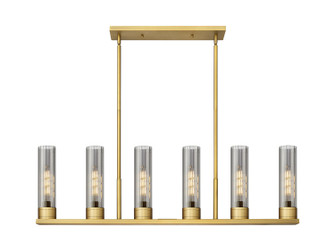 Downtown Urban LED Linear Pendant in Brushed Brass (405|429-6I-BB-G429-8SM)
