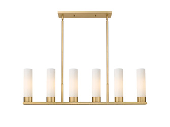 Downtown Urban LED Linear Pendant in Brushed Brass (405|429-6I-BB-G429-11WH)