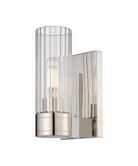 Downtown Urban One Light Wall Sconce in Polished Nickel (405|429-1W-PN-G429-8CL)