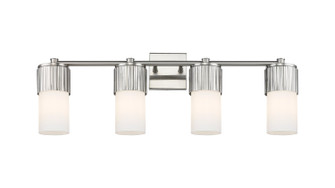 Downtown Urban LED Bath Vanity in Satin Nickel (405|428-4W-SN-G428-7WH)
