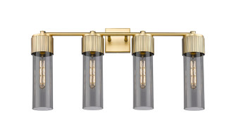 Downtown Urban Four Light Bath Vanity in Brushed Brass (405|428-4W-BB-G428-12SM)
