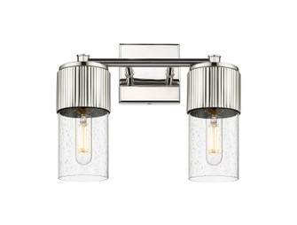 Downtown Urban Two Light Bath Vanity in Polished Nickel (405|428-2W-PN-G428-7SDY)