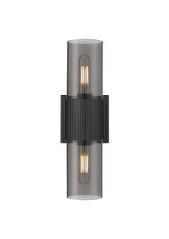 Downtown Urban Two Light Bath Vanity in Matte Black (405|428-2WL-BK-G428-7SM)