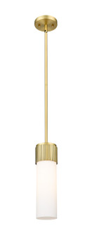 Downtown Urban One Light Pendant in Brushed Brass (405|428-1S-BB-G428-12WH)