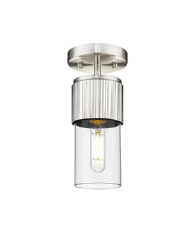 Downtown Urban One Light Semi-Flush Mount in Satin Nickel (405|428-1F-SN-G428-7CL)