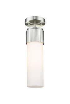 Downtown Urban One Light Semi-Flush Mount in Satin Nickel (405|428-1F-SN-G428-12WH)