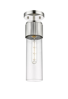 Downtown Urban One Light Semi-Flush Mount in Polished Nickel (405|428-1F-PN-G428-12CL)