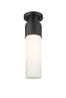 Downtown Urban One Light Semi-Flush Mount in Matte Black (405|428-1F-BK-G428-12WH)