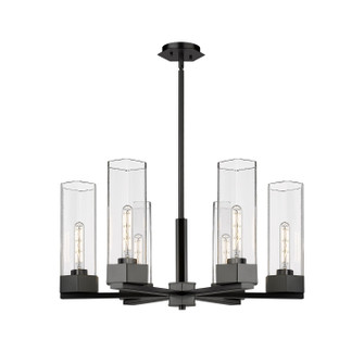 Downtown Urban LED Chandelier in Matte Black (405|427-6CR-BK-G427-14CL)