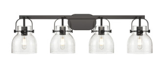 Downtown Urban Four Light Bath Vanity in Matte Black (405|423-4W-BK-G412-6SDY)