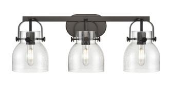 Downtown Urban Three Light Bath Vanity in Matte Black (405|423-3W-BK-G412-6SDY)