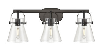 Downtown Urban Three Light Bath Vanity in Matte Black (405|423-3W-BK-G411-6CL)